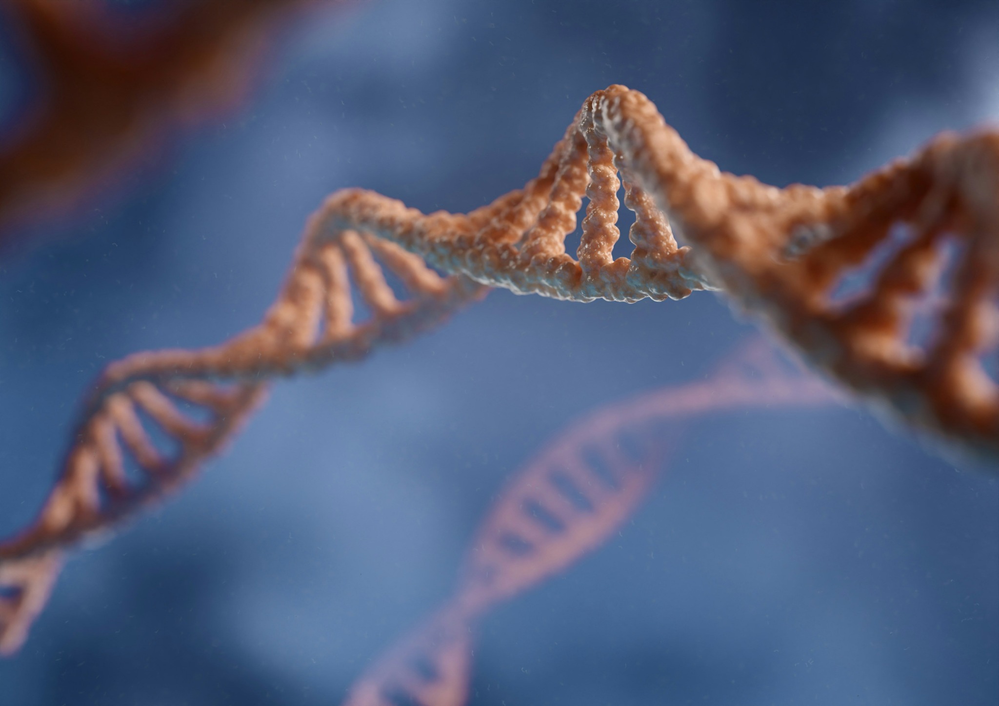 Visual científico de ADN y biología de la longevidad